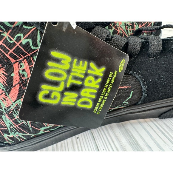Vans Sk8 Hi Glow in the Dark Dark Omens Spider Web High Top Sneakers Women 7.5 - Picture 2 of 9